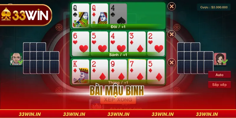 Bài Mậu Binh - Bí Quyết Sắp Xếp Chi Bài Thông Minh 2026